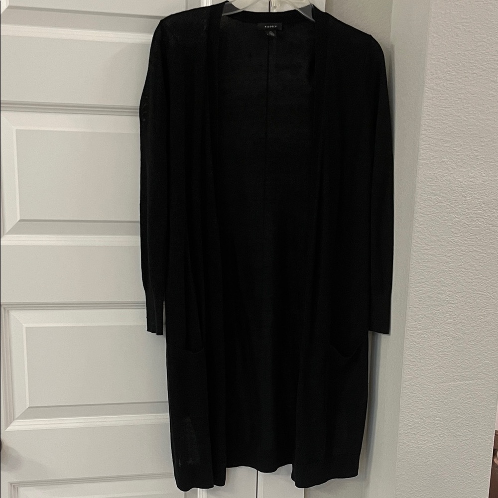 Halogen Long Black Cardigan